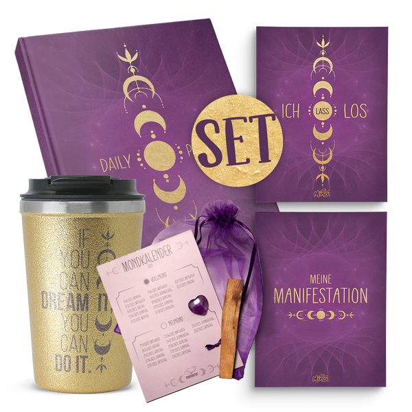 Vorteilspreis Set- Buch "Daily Pages" & Thermobecher gold