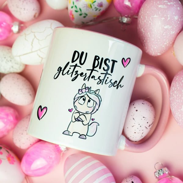 Tasse "Du bist glitzertastisch" Einhorn Mina