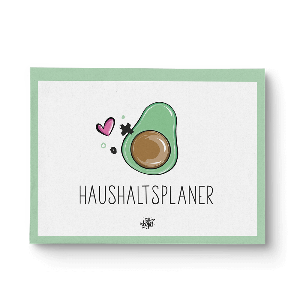 Haushaltsplaner - Avocado (A4) - Einhorn Mina Block