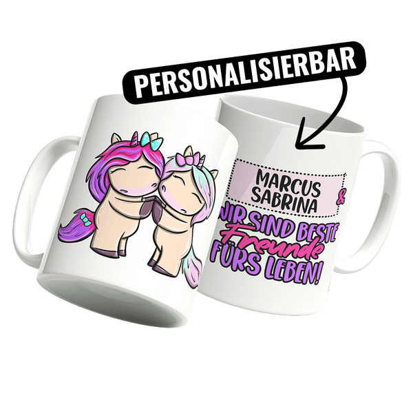 Tasse mit Wunschnamen "Beste Freundin"