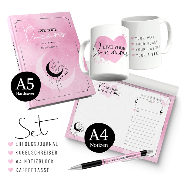 *rosa* Set Live your Dreams - Dein Erfolgsjournal