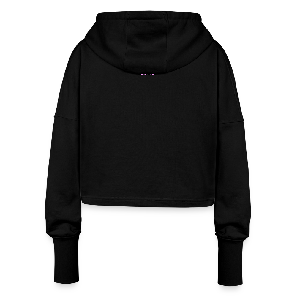 Crop Hoodie - Mama - Schwarz