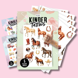 temporäre Tattoos 5 gleiche Bögen I 3 Motive zur Auswahl: Superhelden/Autos/Pferde