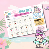 Minas Ferien Bingo Karte für Kinder