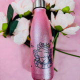 "Süß aber zickig" - Bundle Kissen/Tasse/Flasche mit ganz viel Glitzer