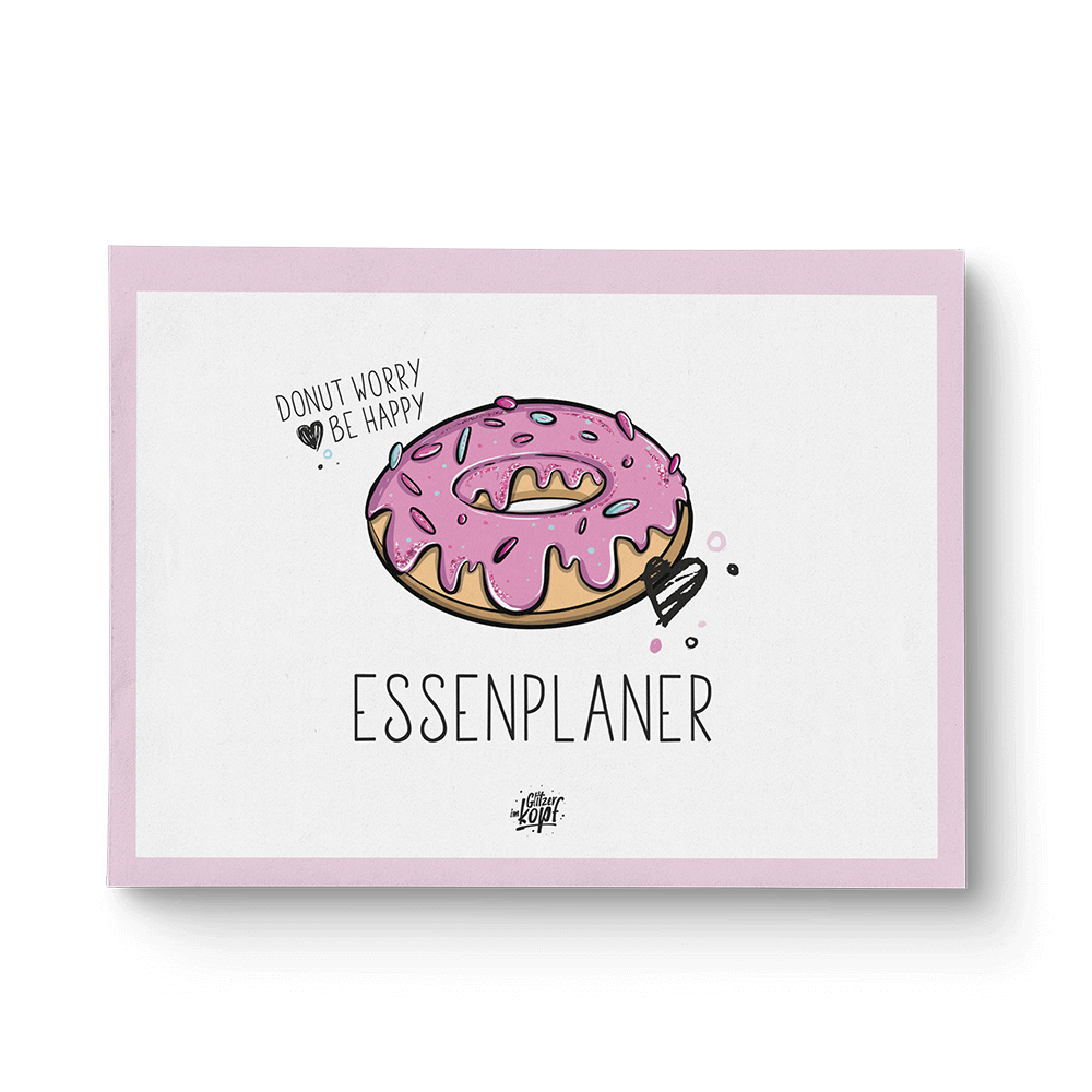 Essenplaner - Donut (A4) - Einhorn Mina Block
