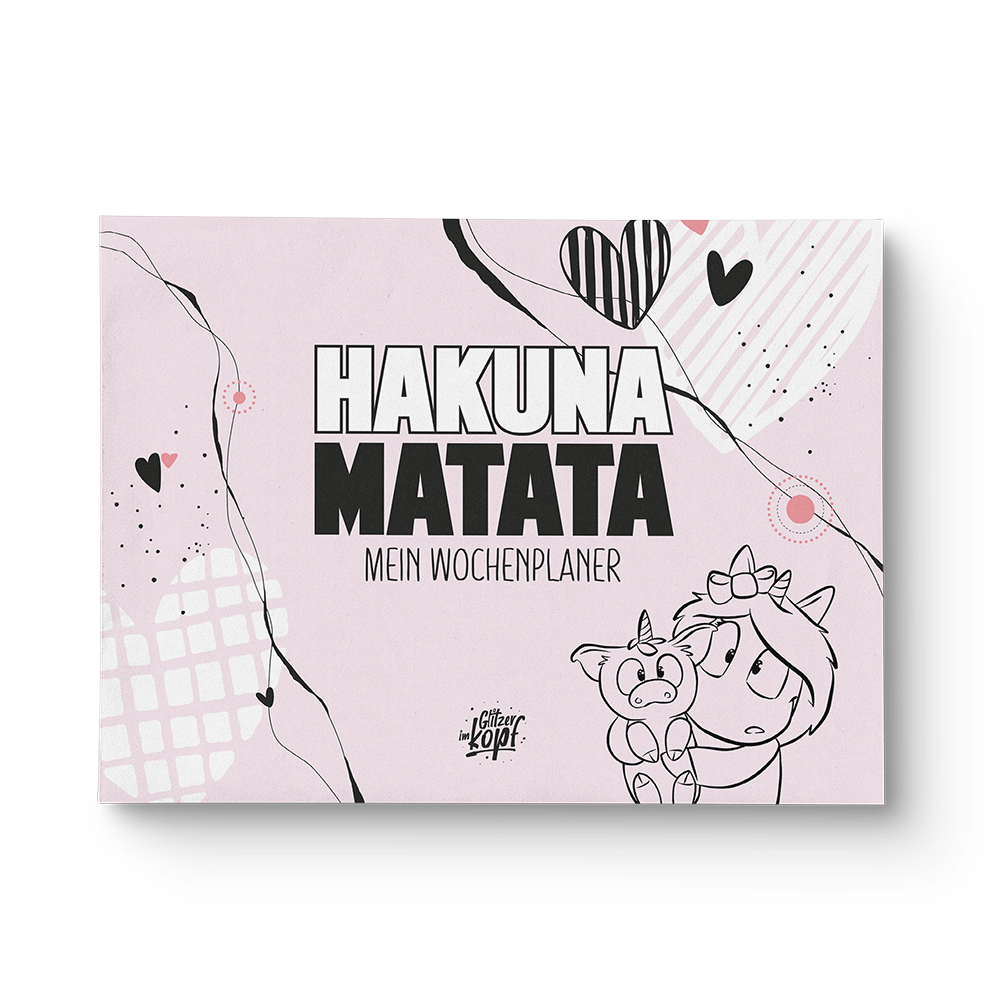 Wochenplaner Hakuna Matata A4 - Einhorn Mina Block