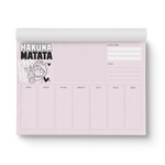 Wochenplaner Hakuna Matata A4 - Einhorn Mina Block