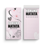 To Do Liste Hakuna Matata DIN Lang - Einhorn Mina Block